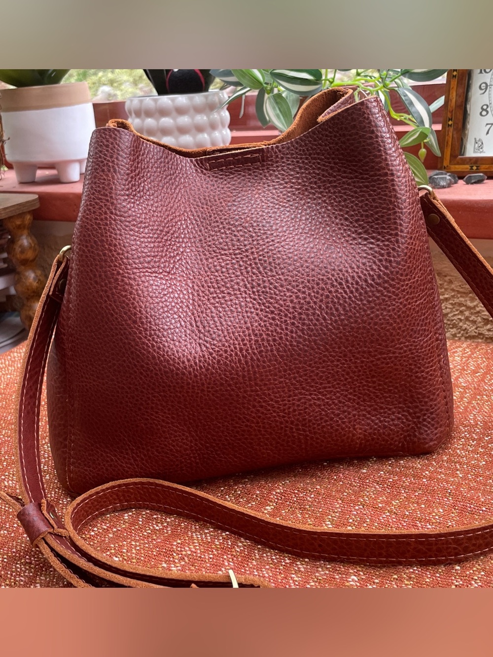 Portland Leather Butterfly Bucket Nutmeg #1 PLG